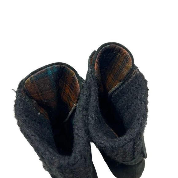 Aquatalia Snow Boots Winter‎ Weatherproof Suede Zip Front Combat Black Size 7.5 - Picture 8 of 12